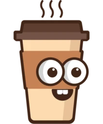 Caffy character - coffee mascot