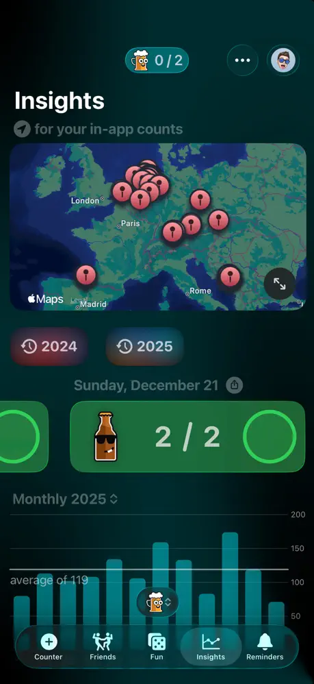 Barry Counter - insights map and charts